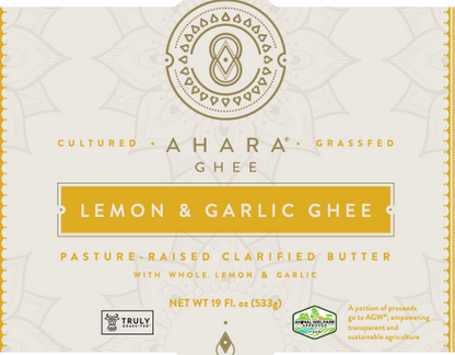 Grass-Fed Lemon & Garlic Ghee | Ahara Rasa