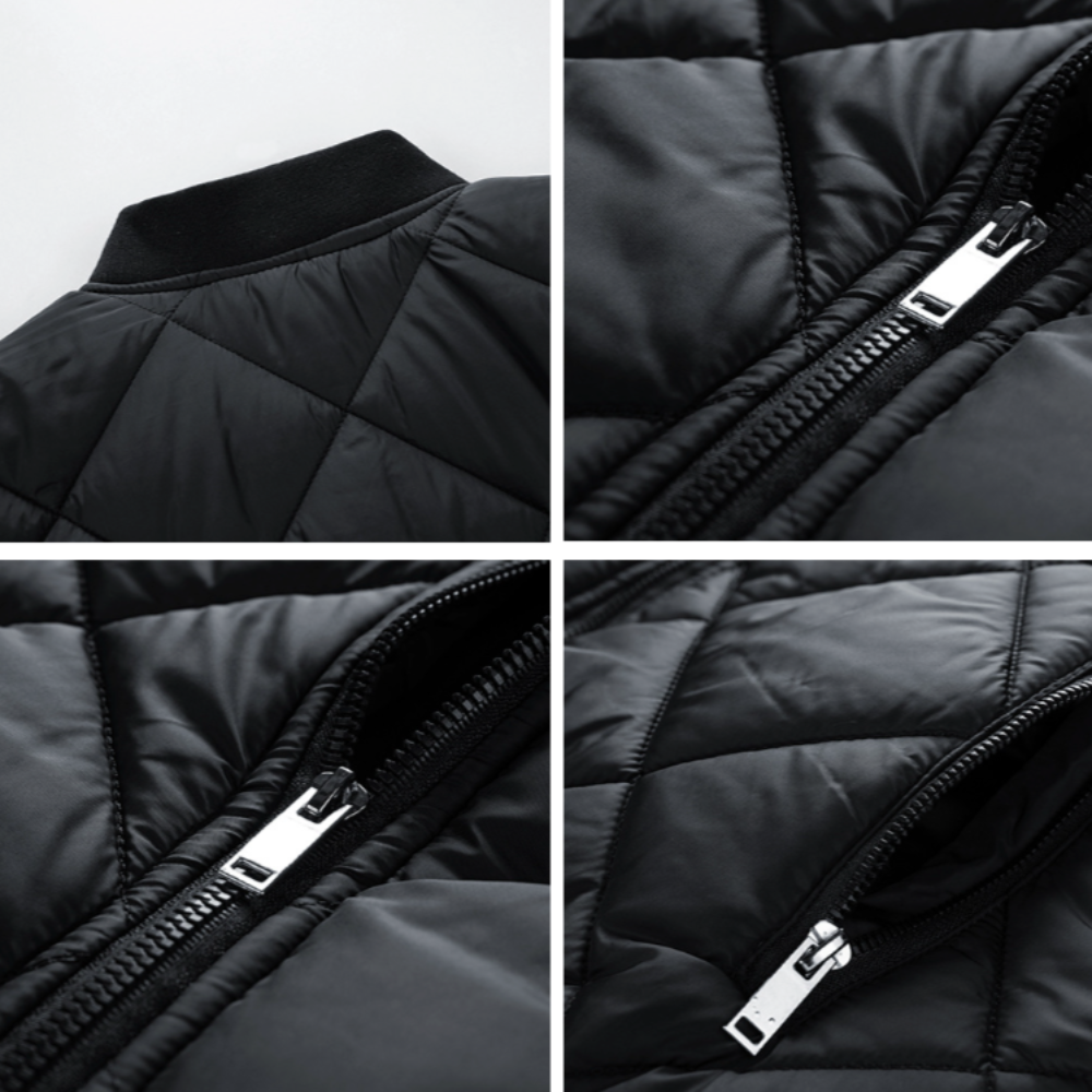 Mens Quilted Bomber Jacket