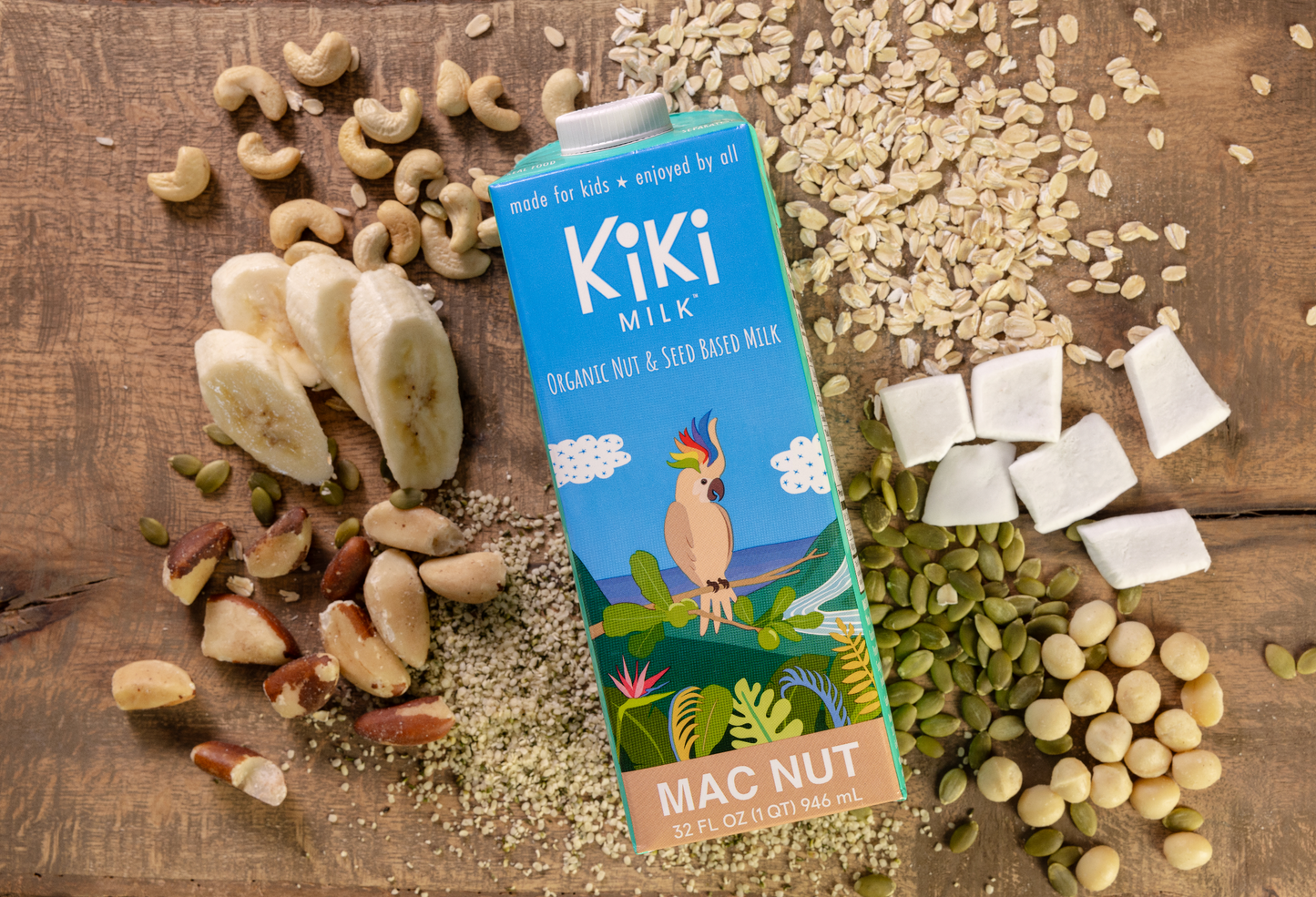 Mac Nut Kiki Milk • 32 fl oz • Pack of 6 by Kiki Milk