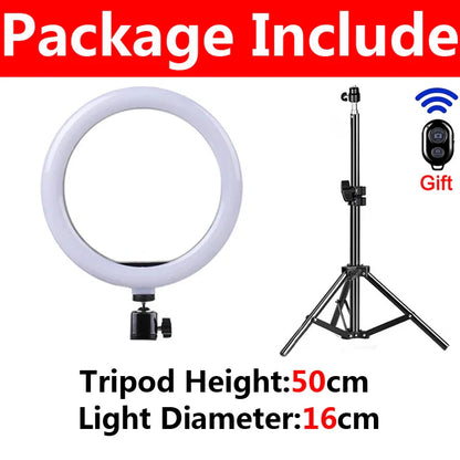 26cm LED Selfie Ring Lamp Photographic Selfie Ring Lighting