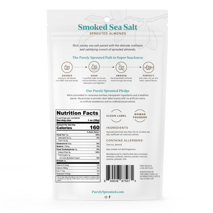 Smoked Sea Salt, Sprouted Almonds