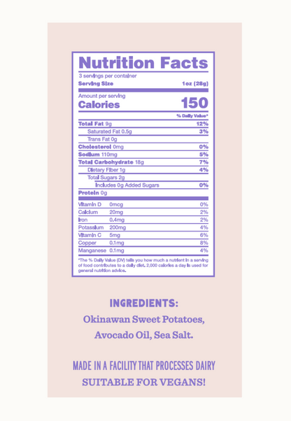 Okinawan Sweet Potato Chips | Sea Salt