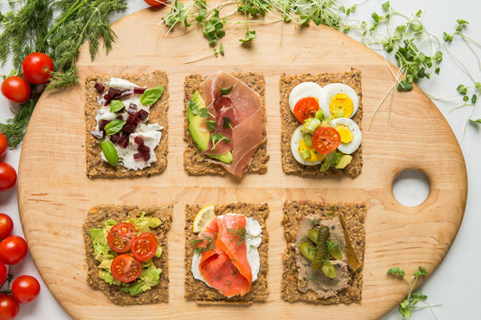 Norwegian Baked Sea Salt Flakes Knekkebrød Organic Crackers Bags - 12 Bags x 6oz case