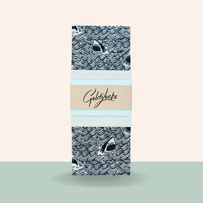 Goldilocks Goods Beeswax Food Wraps: Sharks Set of 3