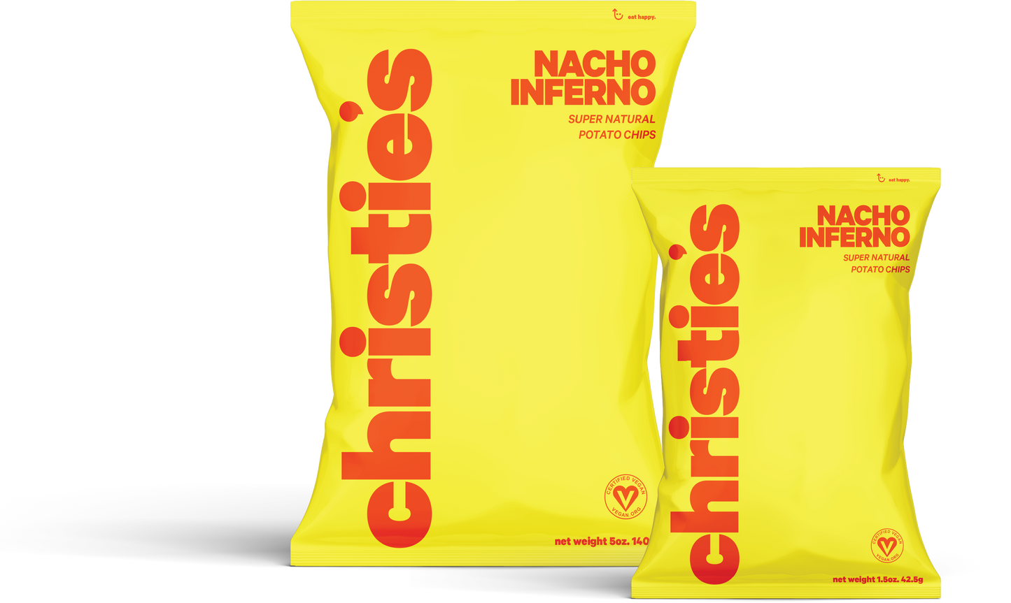 Christie's Nacho Inferno Potato Chips Bag - 6 bags x 1.5oz case
