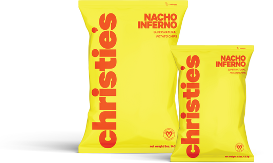 Christie's Nacho Inferno Potato Chips Bag - 6 bags x 1.5oz case