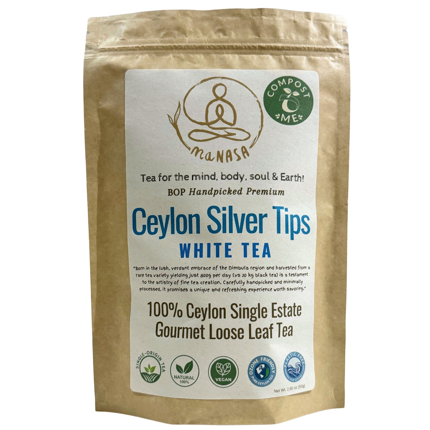 Ceylon Silver Tips Tea | Loose Leaf White Tea