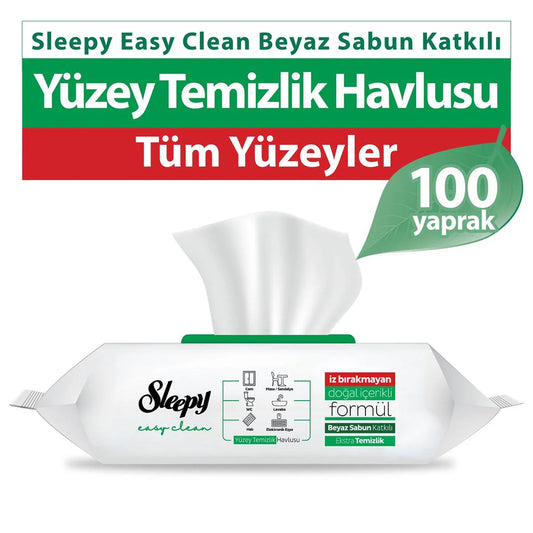 Sleepy Easy Clean Wipes Green 100Pcs