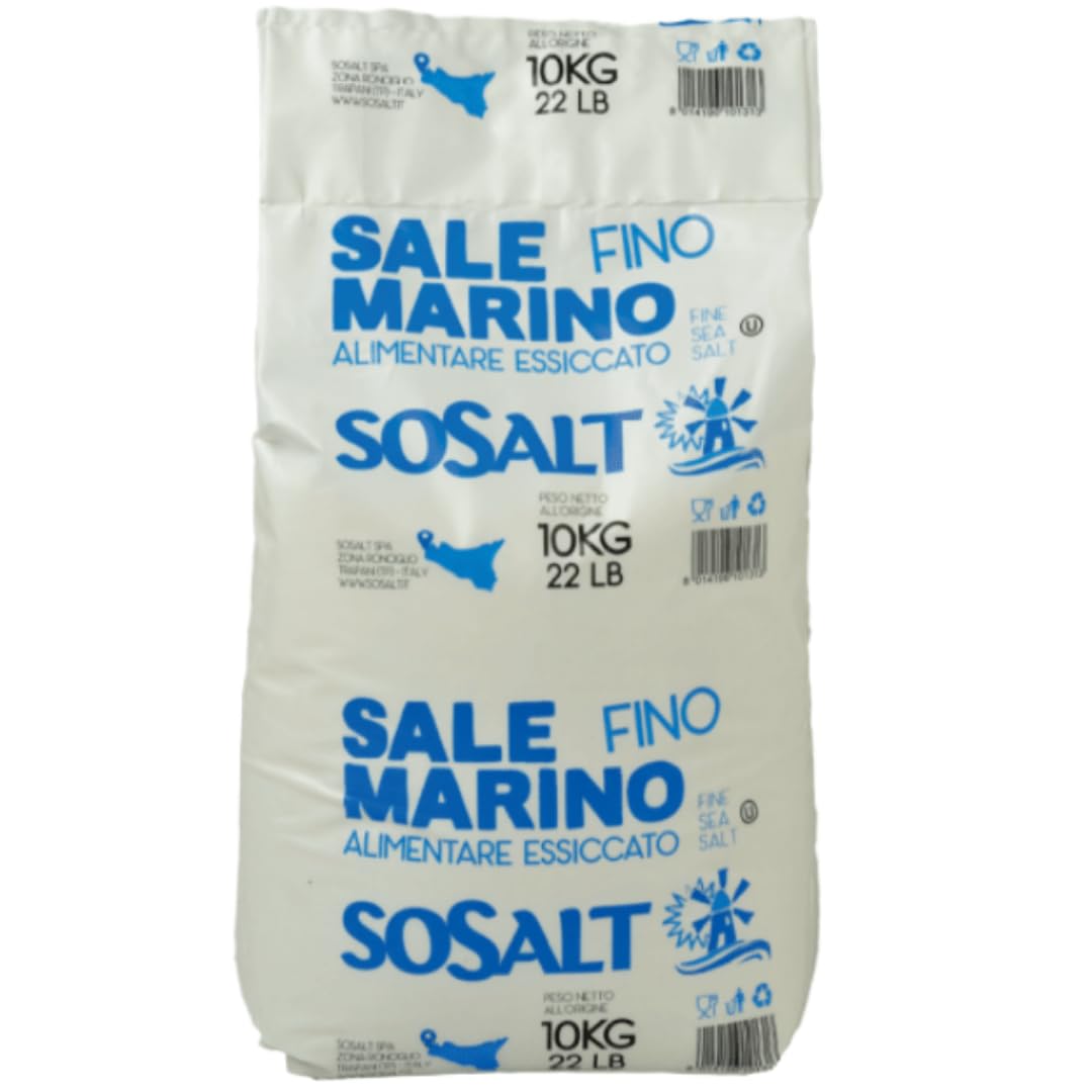 SoSalt, Fine Sea Salt from Sicily, 22 lb (10kg)