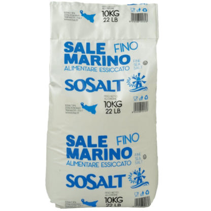 SoSalt, Fine Sea Salt from Sicily, 22 lb (10kg)