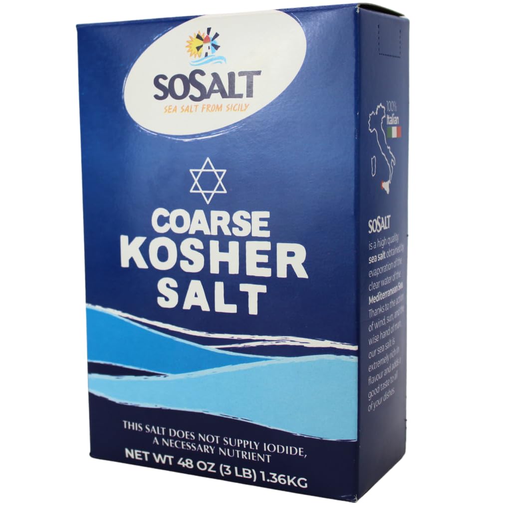 SoSalt, Kosher Certified Coarse Sea Salt from Sicily, 3 lb (1.36kg)