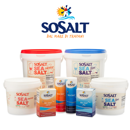 SoSalt, 12 pack x 1 kg Coarse Natural Sea Salt (35.3 oz)