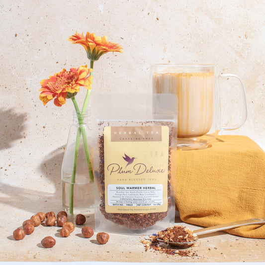 Plum Deluxe Tea Soul Warmer Herbal Tea (Hazelnut - Chestnut - Caramel)