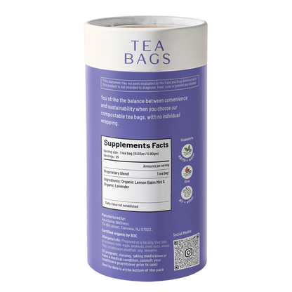 Stress-Me-Not Tea | Organic Lemon Balm, Lavender Tea Blend