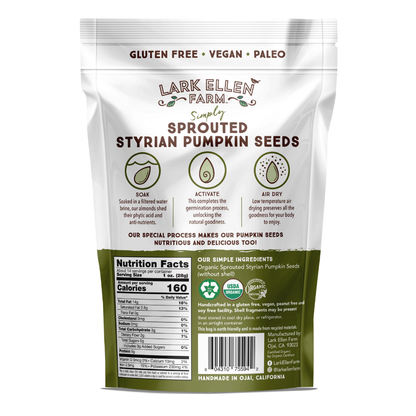Styrian Pumpkin Seeds, Sprouted Organic