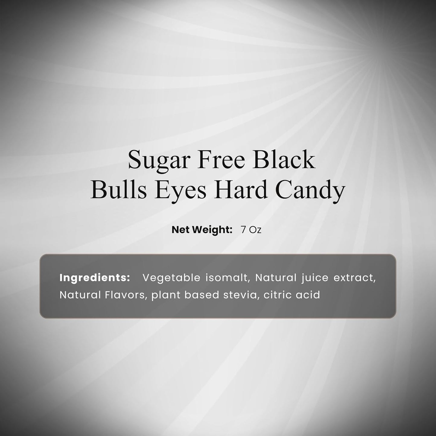 Andy Anand Sugar-Free Black Bulls Eyes Mint Hard Candy, 25 pc – Classic British Sweet, Keto & Diabetic-Friendly Gourmet Snack Gift Box