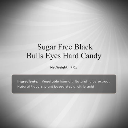 Andy Anand Sugar-Free Black Bulls Eyes Mint Hard Candy, 25 pc – Classic British Sweet, Keto & Diabetic-Friendly Gourmet Snack Gift Box