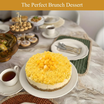 Andy Anand Sugar-Free Coconut Mango Cheesecake, 9-Inch, 2.6 lb – Tropical Flavors, Keto & Diabetic-Friendly, California Cream Cheese Gift