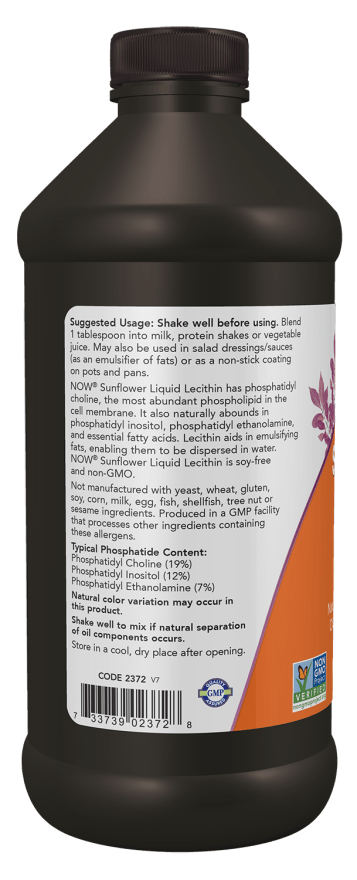 Sunflower Lecithin, Non-GMO, Liquid