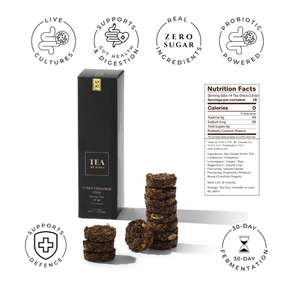 Sweet Cinnamon Chai No. 40 – Spiced Probiotic White Tea Discs
