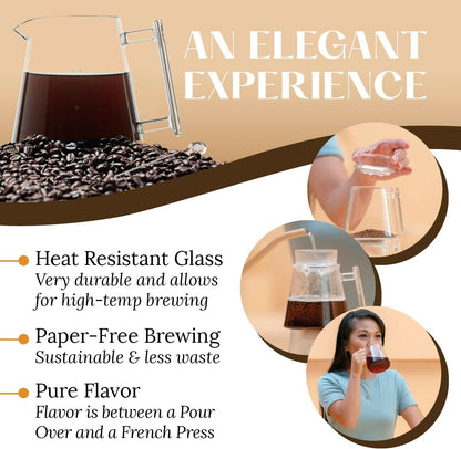 Pure Over Brew Kit XL - Pour Over Coffee Maker Set - 2 Sets