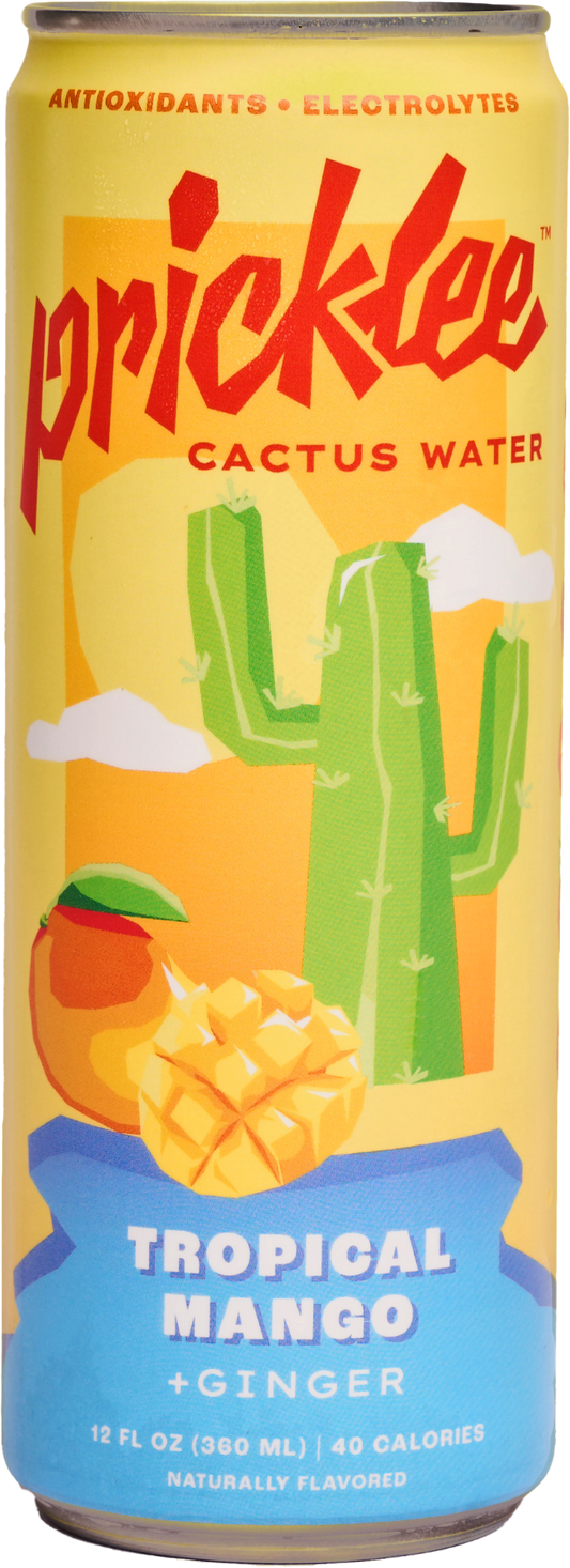 Pricklee Mango Ginger Cactus Water Can - 12 Cans x 12 oz case