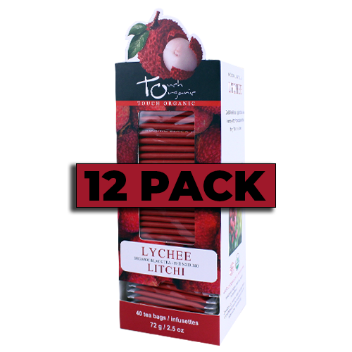 Touch Organic - ORGANIC LYCHEE BLACK TEA 40 bags - 12 PACK CASE