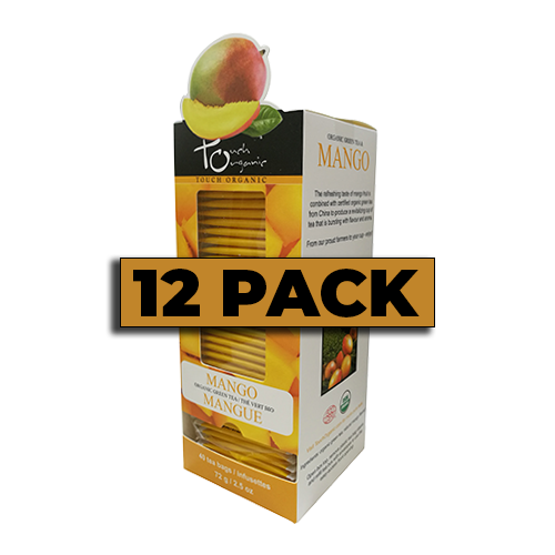 Touch Organic - ORGANIC MANGO GREEN TEA 40 bags - 12 PACK CASE