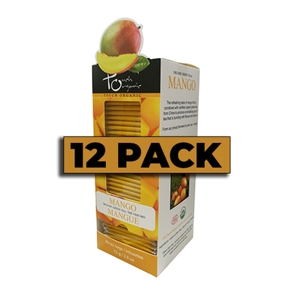 Touch Organic - ORGANIC MANGO GREEN TEA 40 bags - 12 PACK CASE