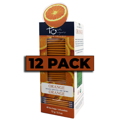 Touch Organic - ORGANIC ORANGE GREEN TEA 40 bags - 12 PACK CASE
