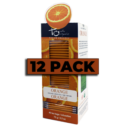Touch Organic - ORGANIC ORANGE GREEN TEA 40 bags - 12 PACK CASE