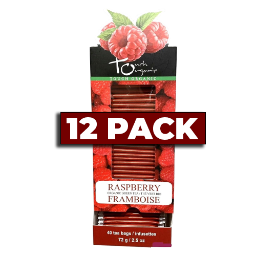 Touch Organic - ORGANIC RASPBERRY GREEN TEA 40 bags - 12 PACK CASE