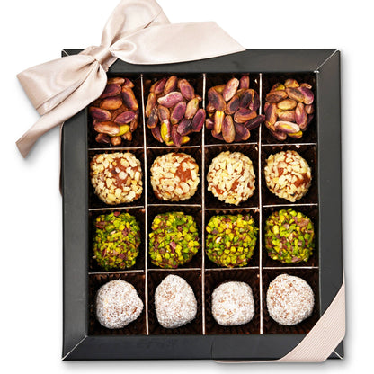Andy Anand Sugar Free Truffles Natural Dates Pistachio Hazelnut Coconut 16 Pcs,  Amazing, Delicious
