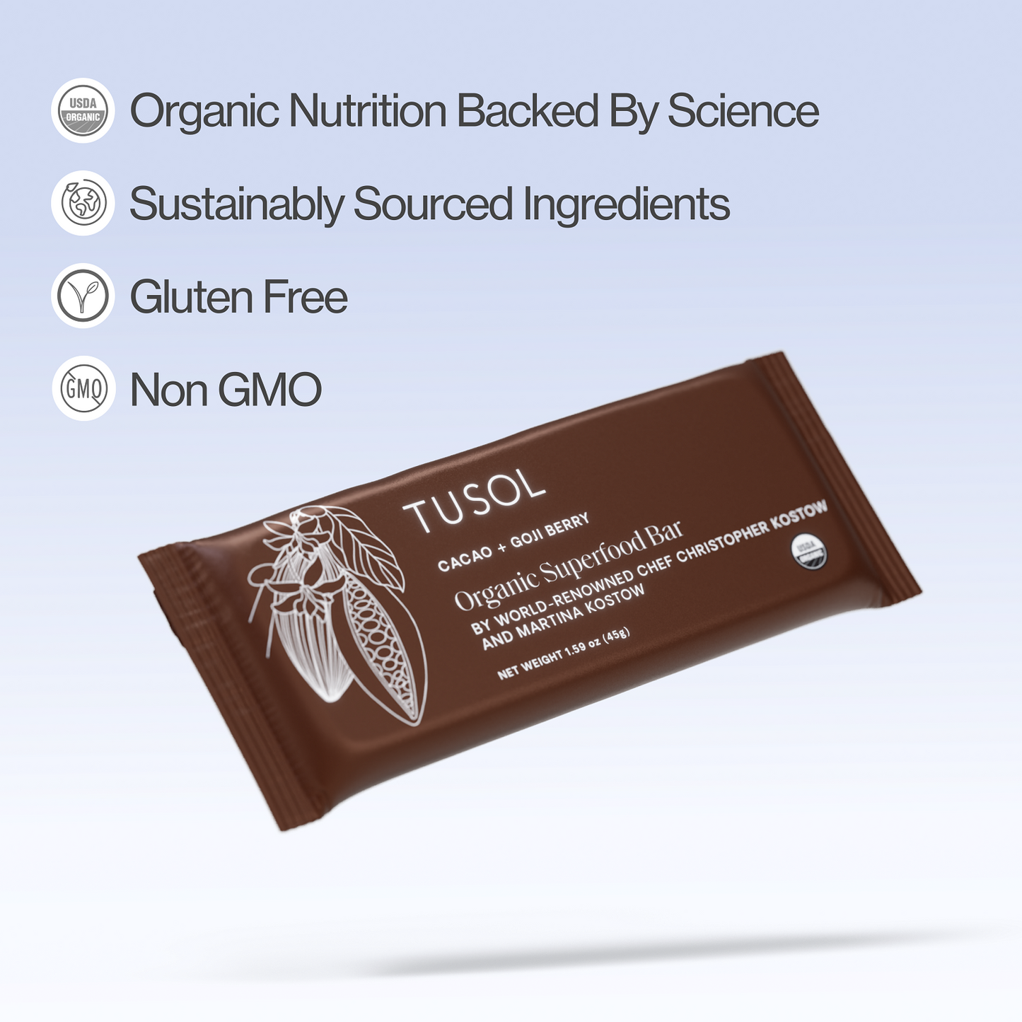 TUSOL Wellness Organic Protein + Superfood Bars