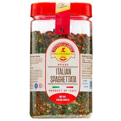 TuttoCalabria Dried Spaghettata Seasoning Shaker, 8.81 oz