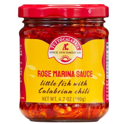 TuttoCalabria, Rosa Marina Sauce - little fish with Calabria chili pepper, 6.5oz (185g)
