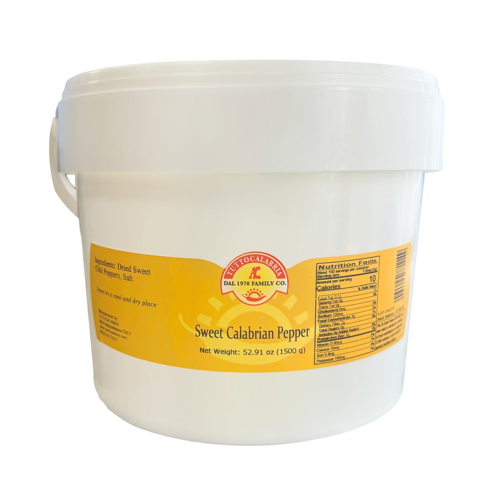 TuttoCalabria “Sweet” Calabrian Chili Powder Bucket, 52.91 oz (1.5 kg)