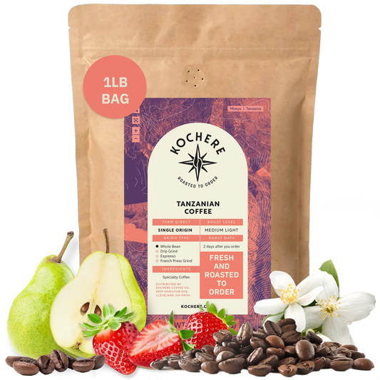 Kochere Coffee Tanzanian Mbeya AB Medium-Light Roast - Pear, Floral, Jasmine Notes