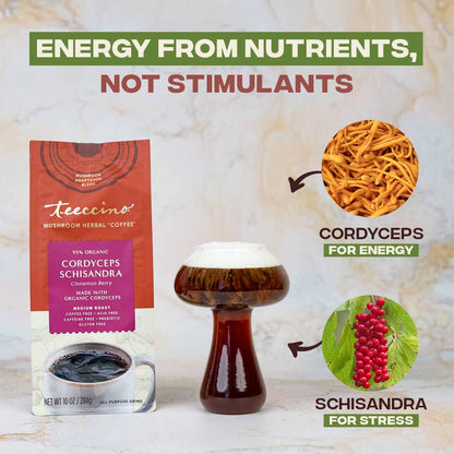 Cordyceps Schisandra Cinnamon Berry Mushroom Herbal Coffee