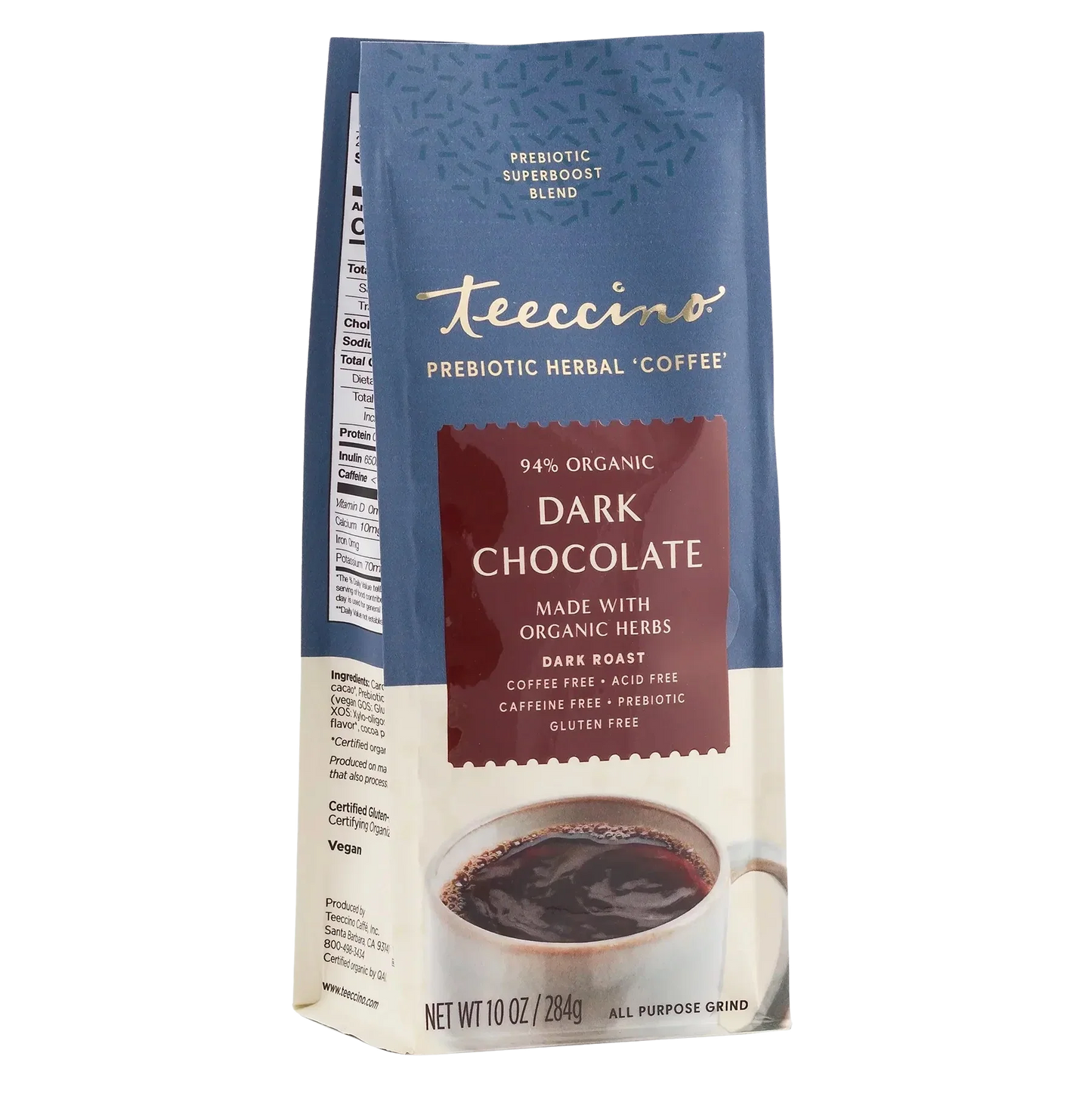 Dark Chocolate Prebiotic SuperBoost Herbal Coffee