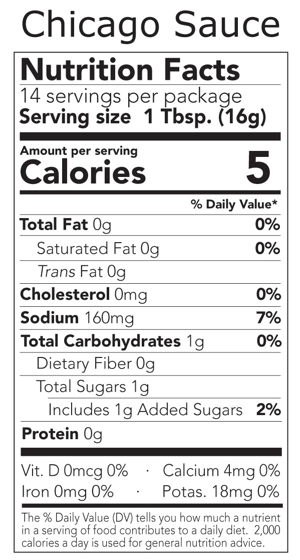 The Original Chicago Sauce, The Real Windy City Sauce