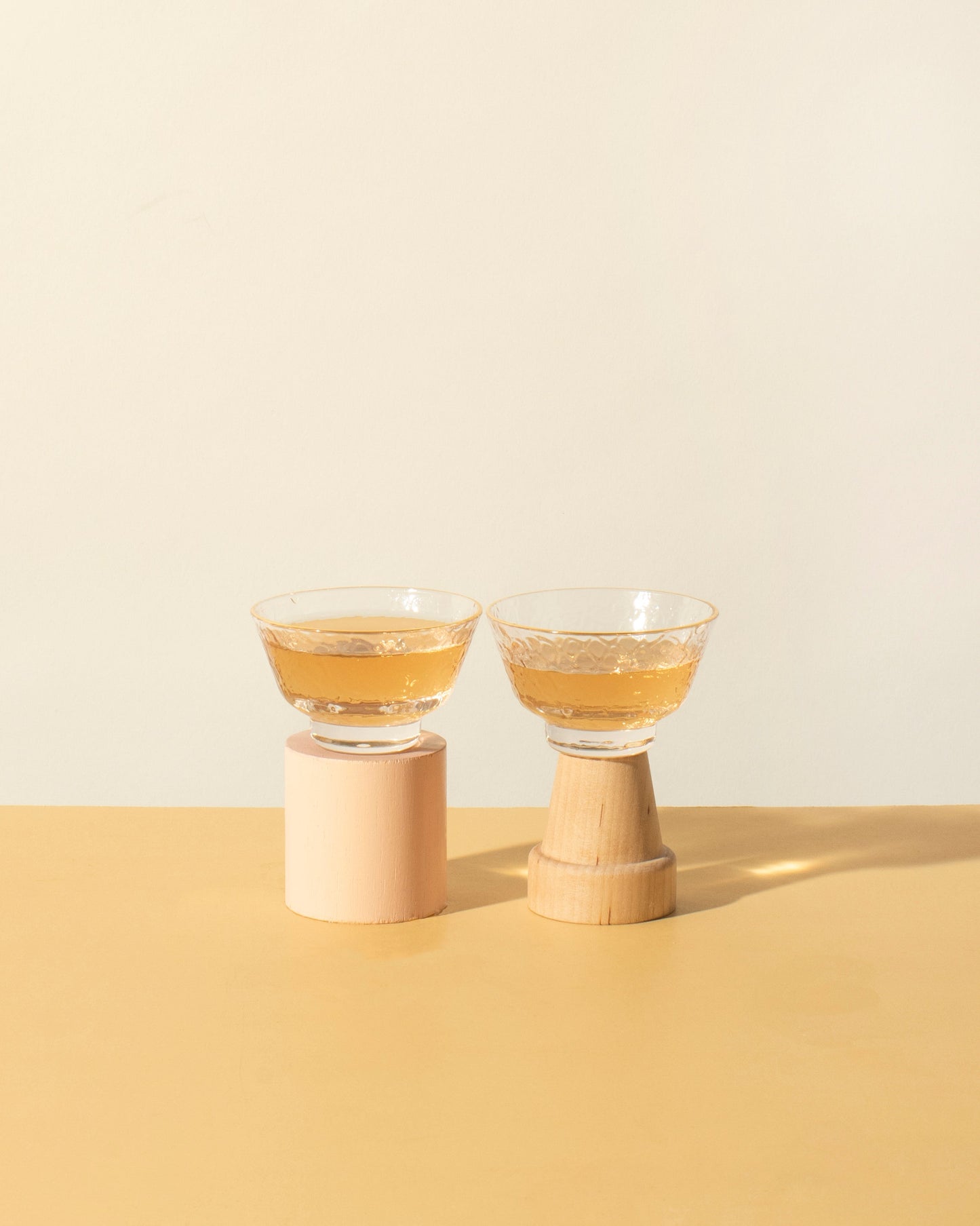 Gold rim glass cups (2)
