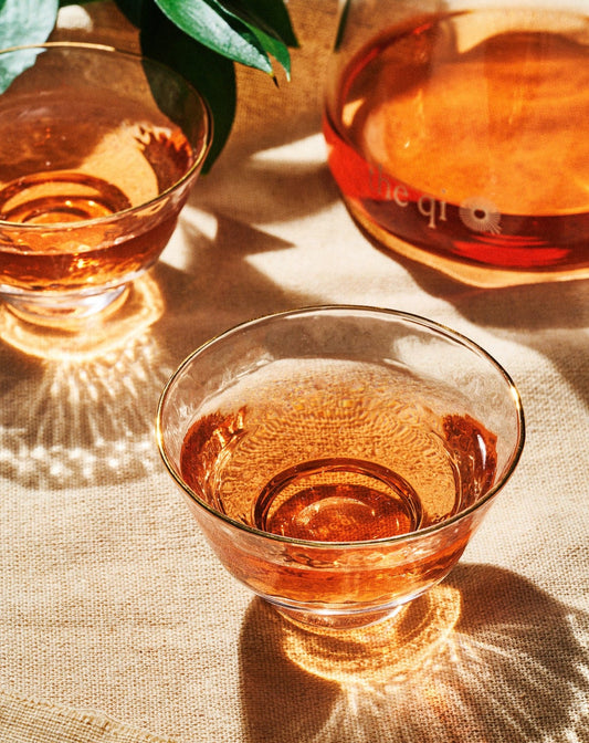 Gold rim glass cups (2)