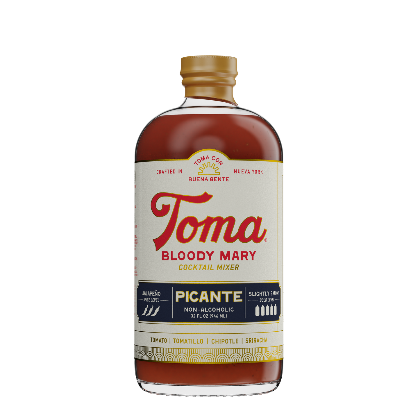 Toma Bloody Mary Mixer - PICANTE - 6 Bottles x 32oz