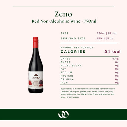 Zeno - Red Non-Alcoholic Wine - 750ml