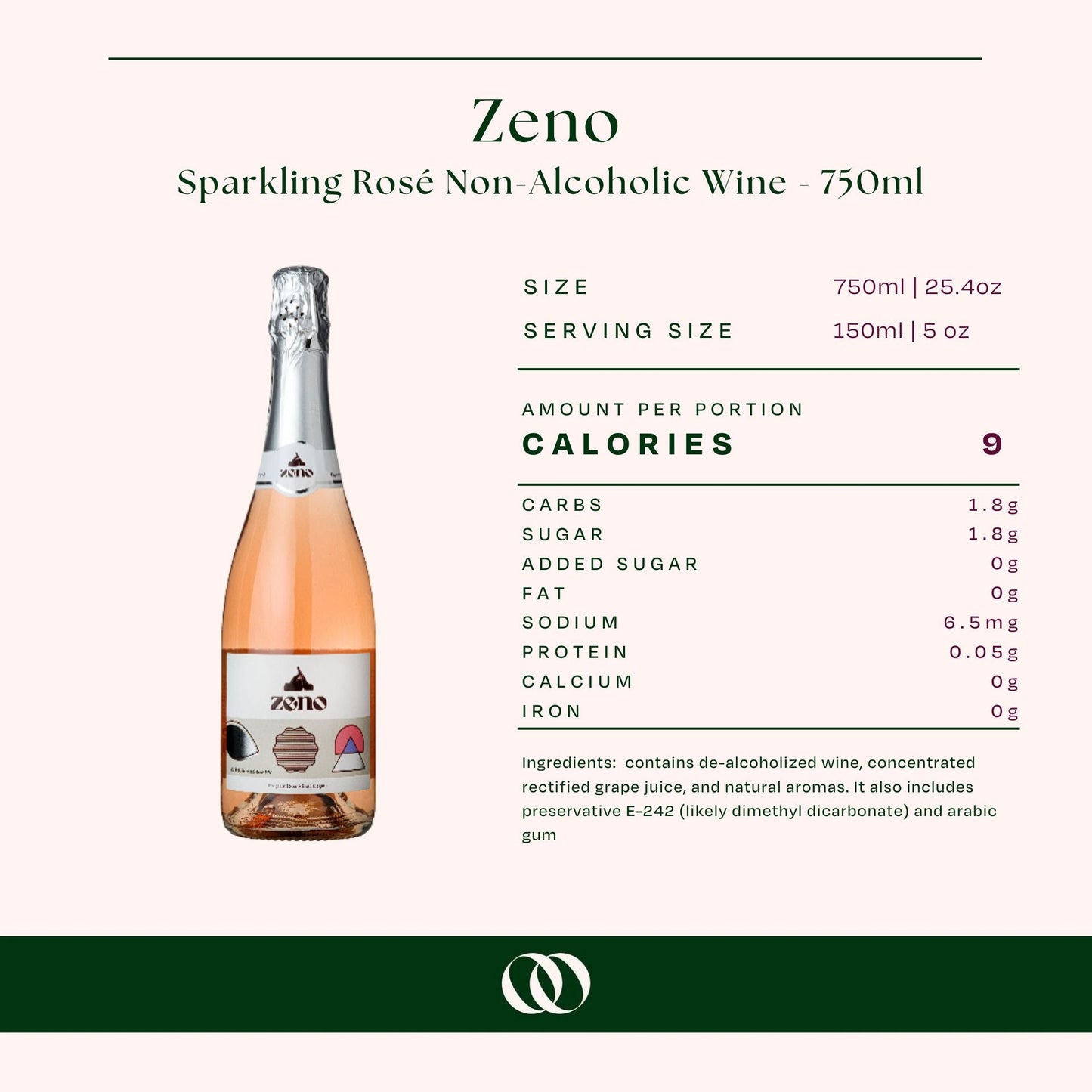 Zeno - Sparkling Rosé Non-Alcoholic Wine - 750ml