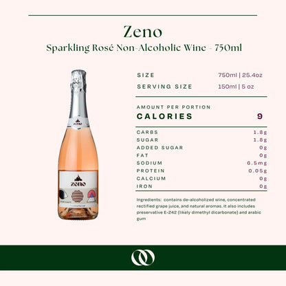 Zeno - Sparkling Rosé Non-Alcoholic Wine - 750ml