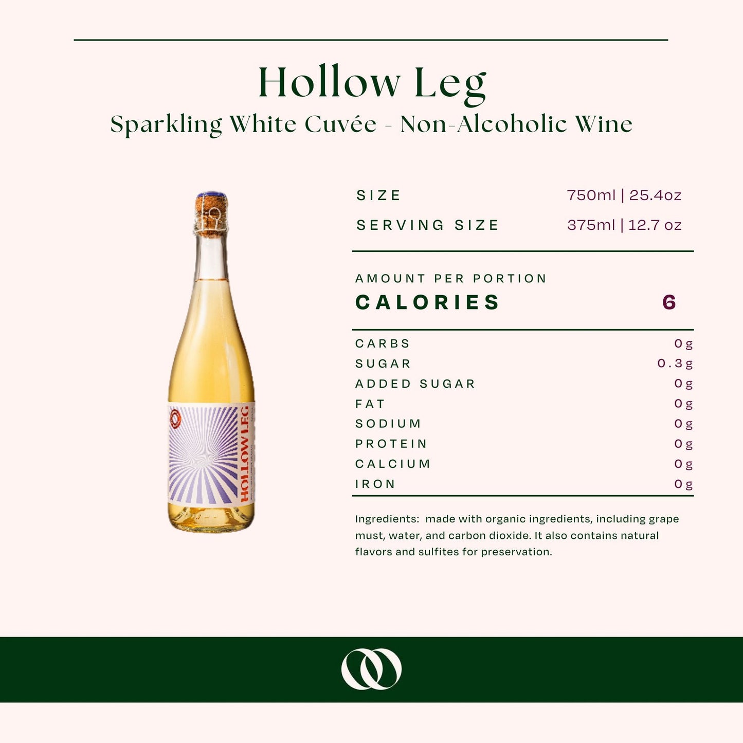 Hollow Leg - Sparkling White Cuvée - Non-Alcoholic Sparkling Wine