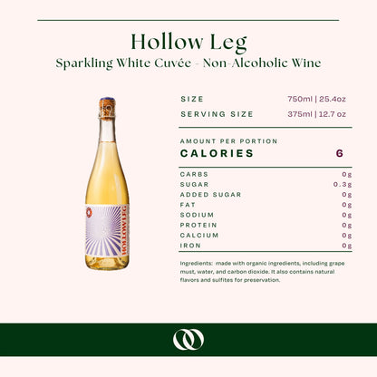 Hollow Leg - Sparkling White Cuvée - Non-Alcoholic Sparkling Wine