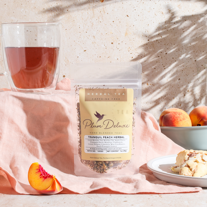Plum Deluxe Tea Tranquil Peach Herbal Tea (Pineapple - Peach - Chamomile)